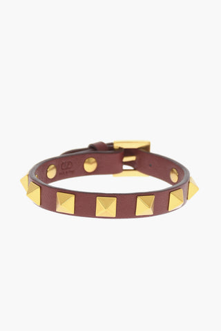 GARAVANI Leather Bracelet with Golden Studs