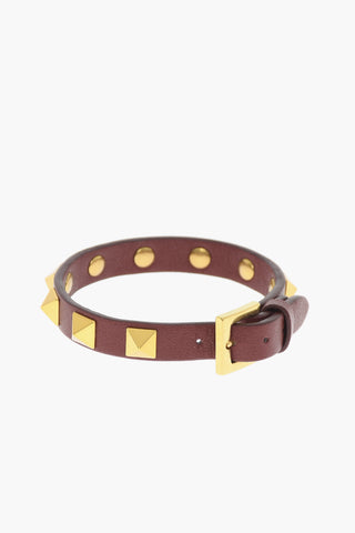 GARAVANI Leather Bracelet with Golden Studs