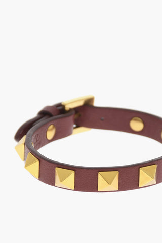 GARAVANI Leather Bracelet with Golden Studs