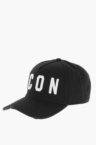 ICON Cappello Baseball in Tinta Unita con Logo in Rilievo