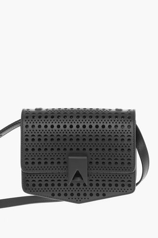 Perforated Leather LE PAPA SMALL Crossbody Bag