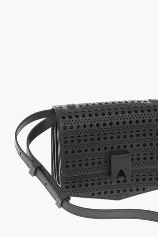Perforated Leather LE PAPA SMALL Crossbody Bag