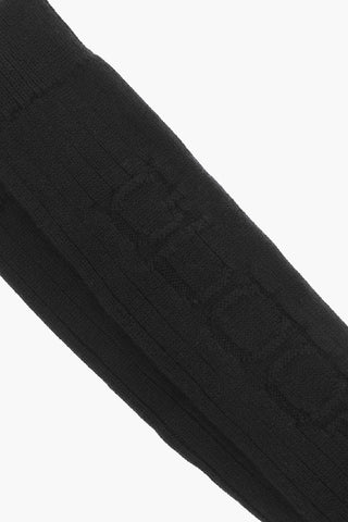 Solid Color Wool Blend Long Socks