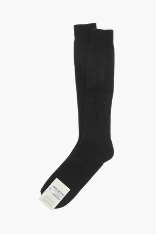 Solid Color Wool Blend Long Socks