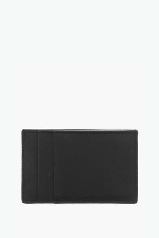 Solid Color Leather Card Holder with Printed Logo