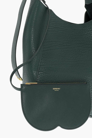 Solid Color Textured Leather Shoulder Bag