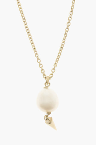 Golden Effect Brass JARDIN D'HIVER Long Necklace with Pendants