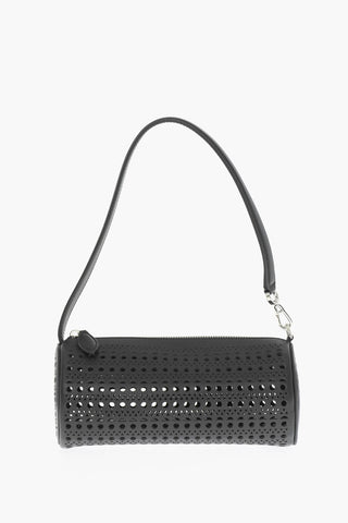 Borsa a Spalla in Pelle Traforata