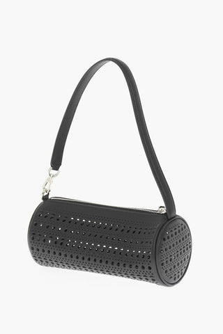 Borsa a Spalla in Pelle Traforata