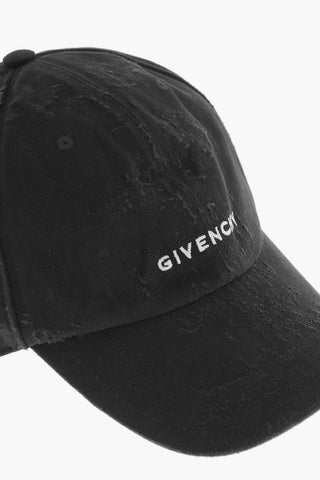Cappello Baseball in Tinta Unita Effetto Vintage con Logo Ricamato