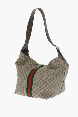 GG Supreme Fabric Shoulder Bag JACKIE with Leather Trims