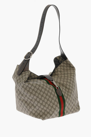GG Supreme Fabric Shoulder Bag JACKIE with Leather Trims