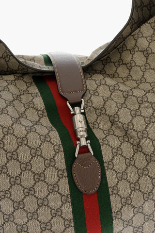 GG Supreme Fabric Shoulder Bag JACKIE with Leather Trims