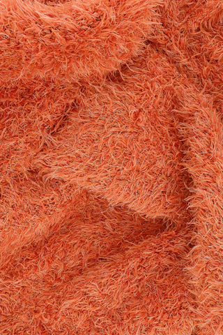 Sciarpa Fluffy in Tinta Unita con Frange