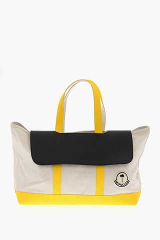 8 PALM ANGELS Textured Leather and Fabric Tote Bag