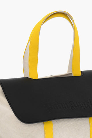 8 PALM ANGELS Textured Leather and Fabric Tote Bag