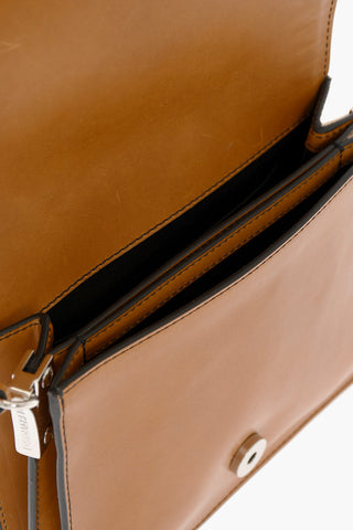 Leather and Raffia Crossbody Bag with Silver-Tone Logo