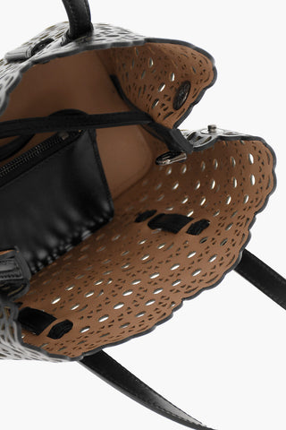 Perforated Leather VIENNE WAVE LUX Bag with Removable Shoulder Strap