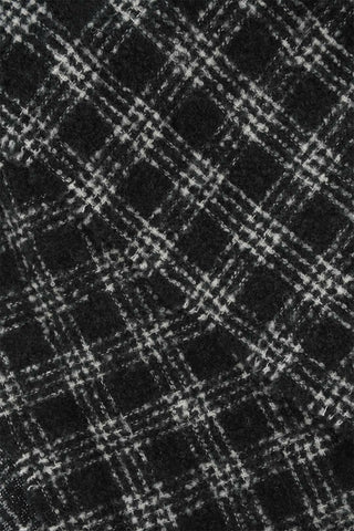 Checked Wool Blend PARMA Scarf with Fringes
