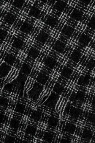 Checked Wool Blend PARMA Scarf with Fringes
