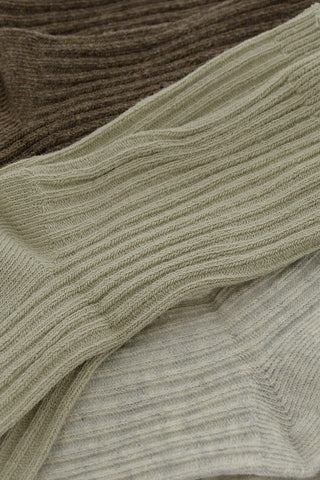 Set of 3 Pairs of Socks in Ribbed Cotton Blend