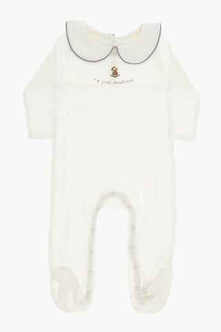Solid Color Cotton MY FIRST CHRISTMAS Romper Suit
