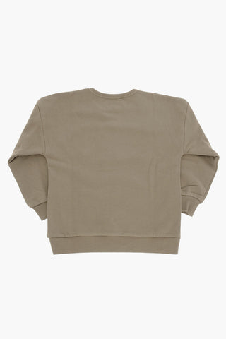 Organic Cotton LOU Crew-neck Sweatshirt with Lemon Embroideries