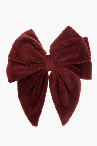 Velvet Bow-Shaped Hair Clip