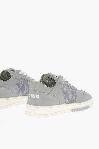Leather Low-Top Sneakers with Contrast Lace