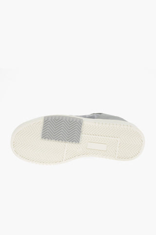 Leather Low-Top Sneakers with Contrast Lace