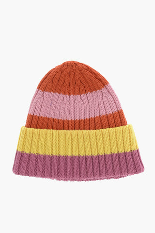 Beanie in Cotone e Lana a Righe