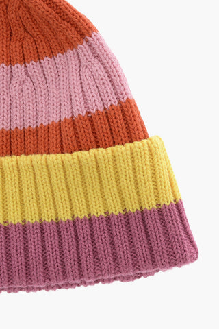 Beanie in Cotone e Lana a Righe