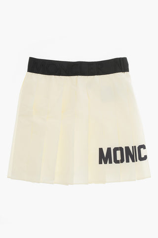 Pleated Skirt with Logoed Elastic Band