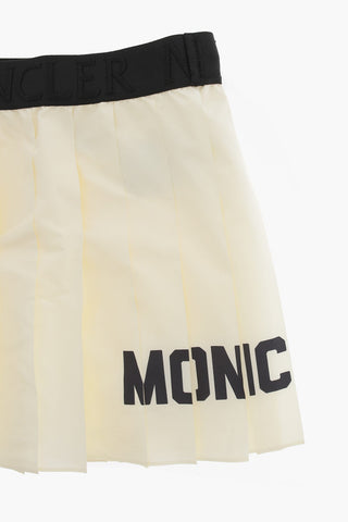 Pleated Skirt with Logoed Elastic Band