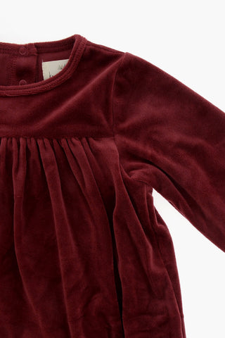 Vestito Girocollo JINGLE in Velour a Maniche Lunghe