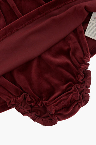 Vestito Girocollo JINGLE in Velour a Maniche Lunghe