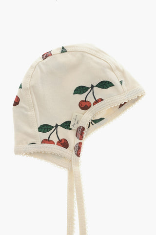 Cotton Hat with Cherries Print