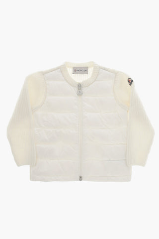 Nylon and Virgin Wool Down Jacket with Zip Closure