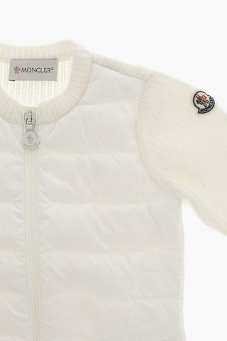 Nylon and Virgin Wool Down Jacket with Zip Closure