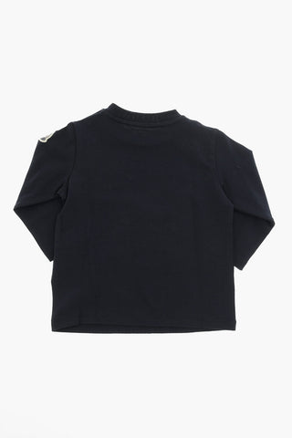 Long Sleeved Crew-neck T-Shirt with Embroidered Logo