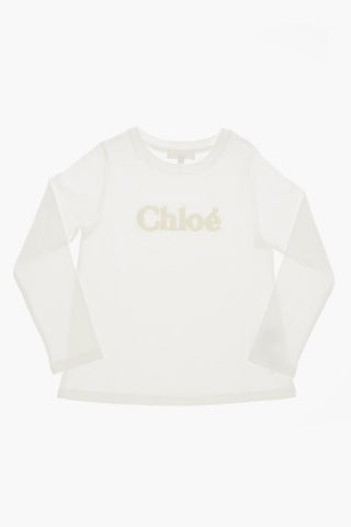 Long Sleeved Crew-neck T-Shirt with Embossed Logo