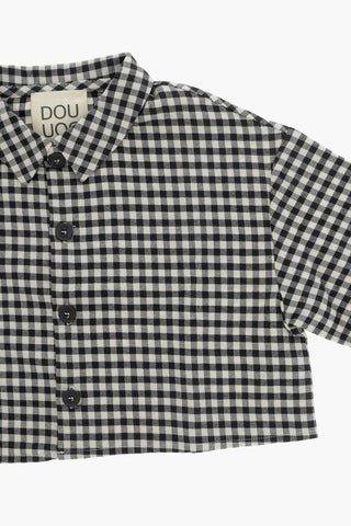 Two-Tone Checked Shirt