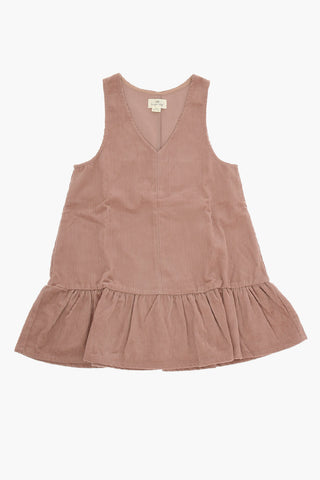 Vestito SULLY MAGOT in Velour a Coste con Scollo a V
