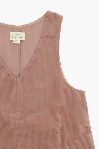 Vestito SULLY MAGOT in Velour a Coste con Scollo a V