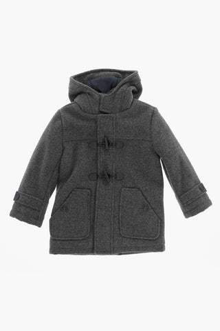 Cappotto a Tinta Unita con Cappuccio