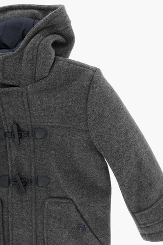 Cappotto a Tinta Unita con Cappuccio