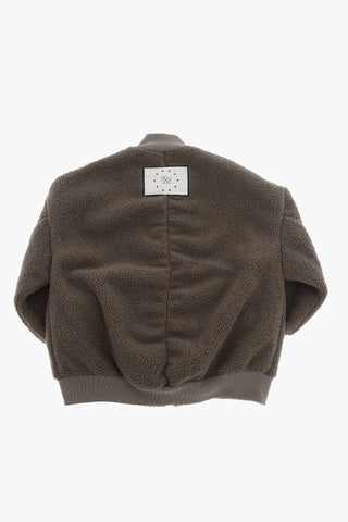 Fleeced Bomber with Zip Closure