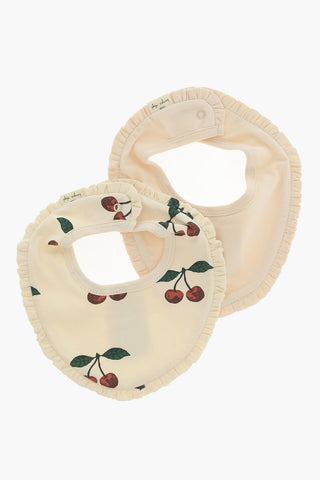 Set 2 Bavaglini in Cotone con Bordo Arricciato