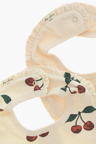 Set 2 Bavaglini in Cotone con Bordo Arricciato