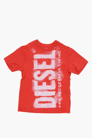 RED TAG T-Shirt Girocollo in Tinta Unita con Maxi Logo